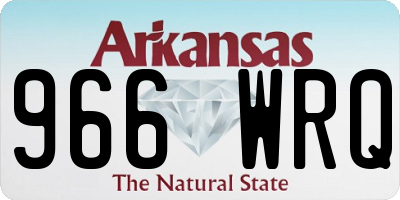 AR license plate 966WRQ