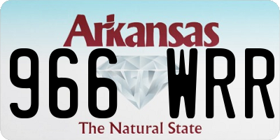 AR license plate 966WRR