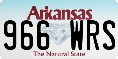 AR license plate 966WRS