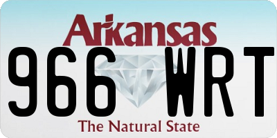AR license plate 966WRT