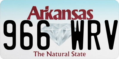 AR license plate 966WRV