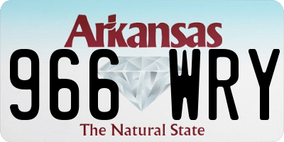 AR license plate 966WRY