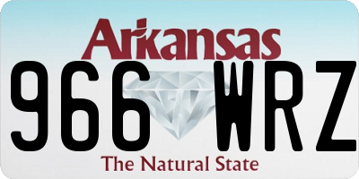 AR license plate 966WRZ