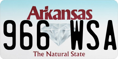 AR license plate 966WSA
