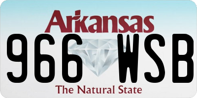 AR license plate 966WSB