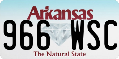 AR license plate 966WSC