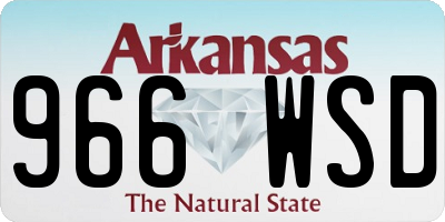 AR license plate 966WSD