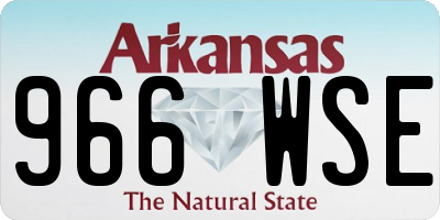 AR license plate 966WSE