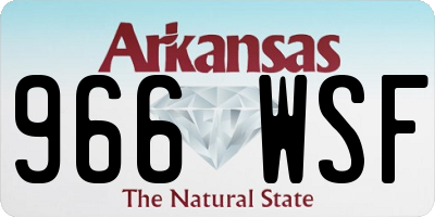 AR license plate 966WSF