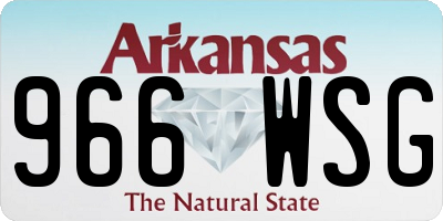 AR license plate 966WSG