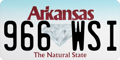 AR license plate 966WSI