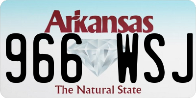 AR license plate 966WSJ