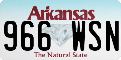 AR license plate 966WSN