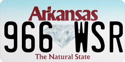 AR license plate 966WSR