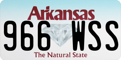 AR license plate 966WSS