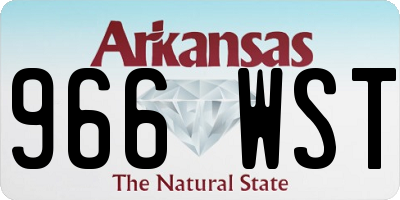 AR license plate 966WST