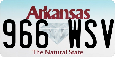 AR license plate 966WSV