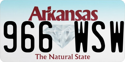 AR license plate 966WSW