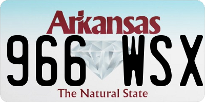 AR license plate 966WSX