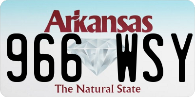 AR license plate 966WSY
