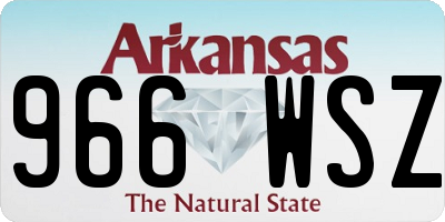 AR license plate 966WSZ