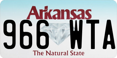 AR license plate 966WTA