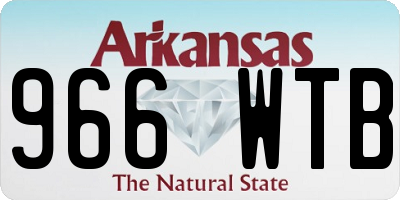 AR license plate 966WTB