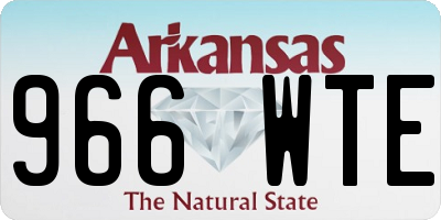AR license plate 966WTE