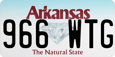 AR license plate 966WTG