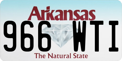 AR license plate 966WTI