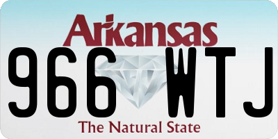 AR license plate 966WTJ