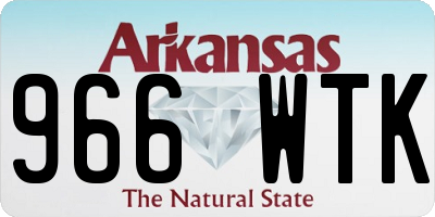 AR license plate 966WTK