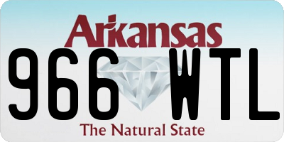 AR license plate 966WTL