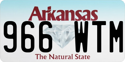 AR license plate 966WTM
