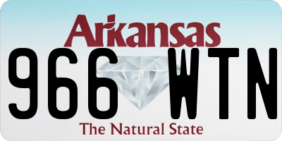 AR license plate 966WTN