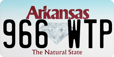 AR license plate 966WTP