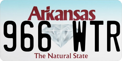 AR license plate 966WTR