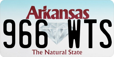 AR license plate 966WTS