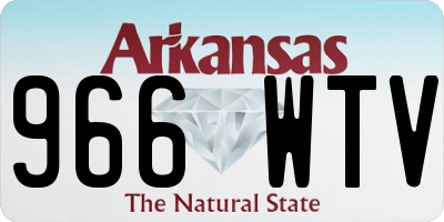 AR license plate 966WTV