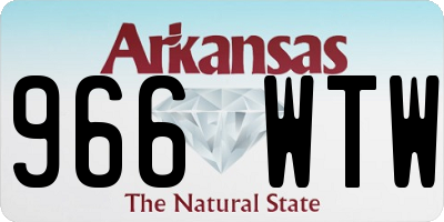 AR license plate 966WTW