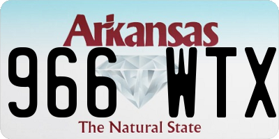 AR license plate 966WTX