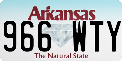 AR license plate 966WTY