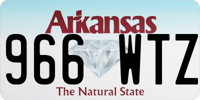 AR license plate 966WTZ