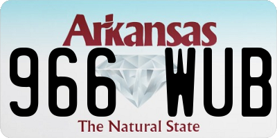 AR license plate 966WUB