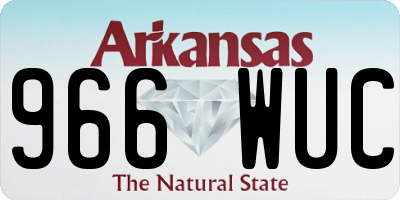 AR license plate 966WUC