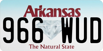 AR license plate 966WUD