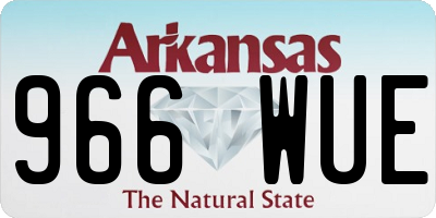AR license plate 966WUE