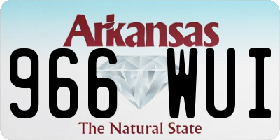 AR license plate 966WUI