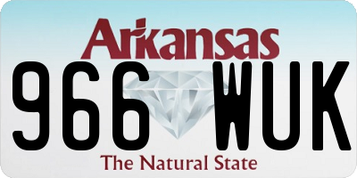AR license plate 966WUK