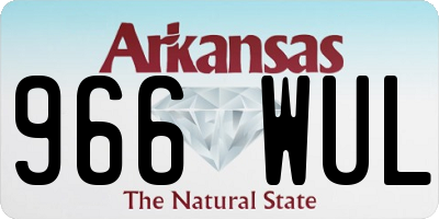 AR license plate 966WUL